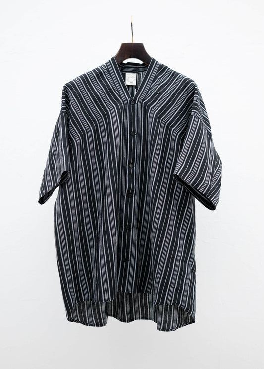 Contrast Stripe Linen - Shirt#93